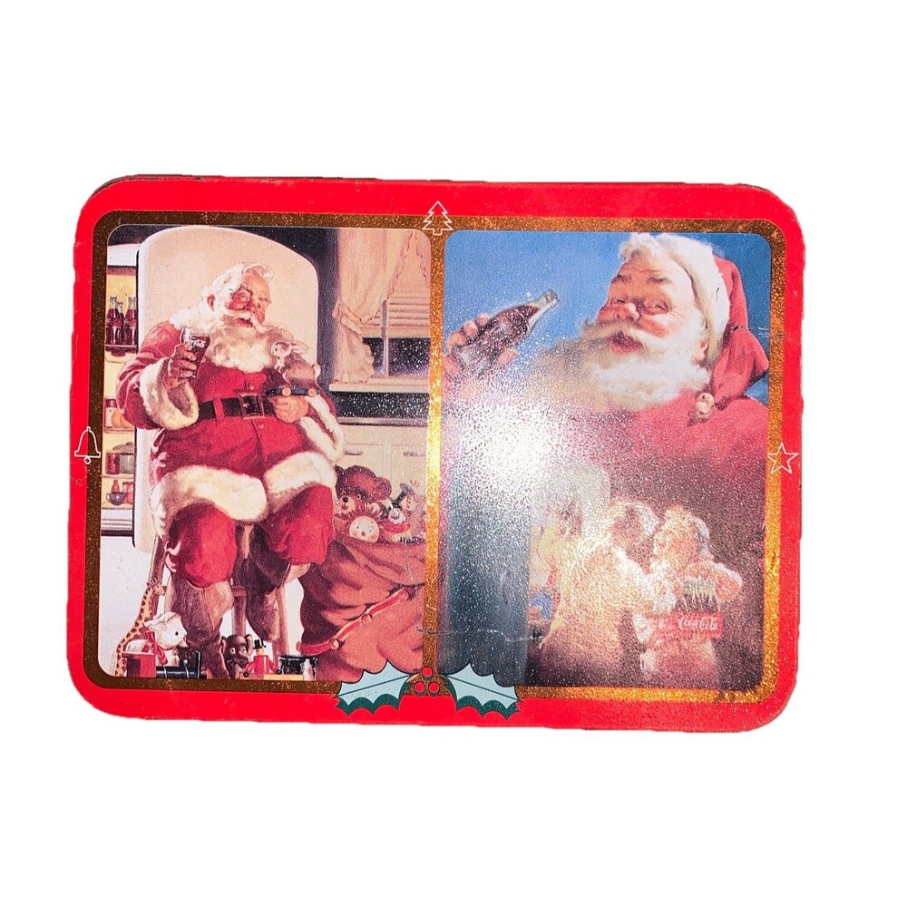 Coca Cola Santa Playing Cards Tin 2 Card Decks